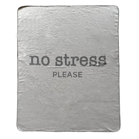 Plaid in Lana Cotta con Scritta - No Stress