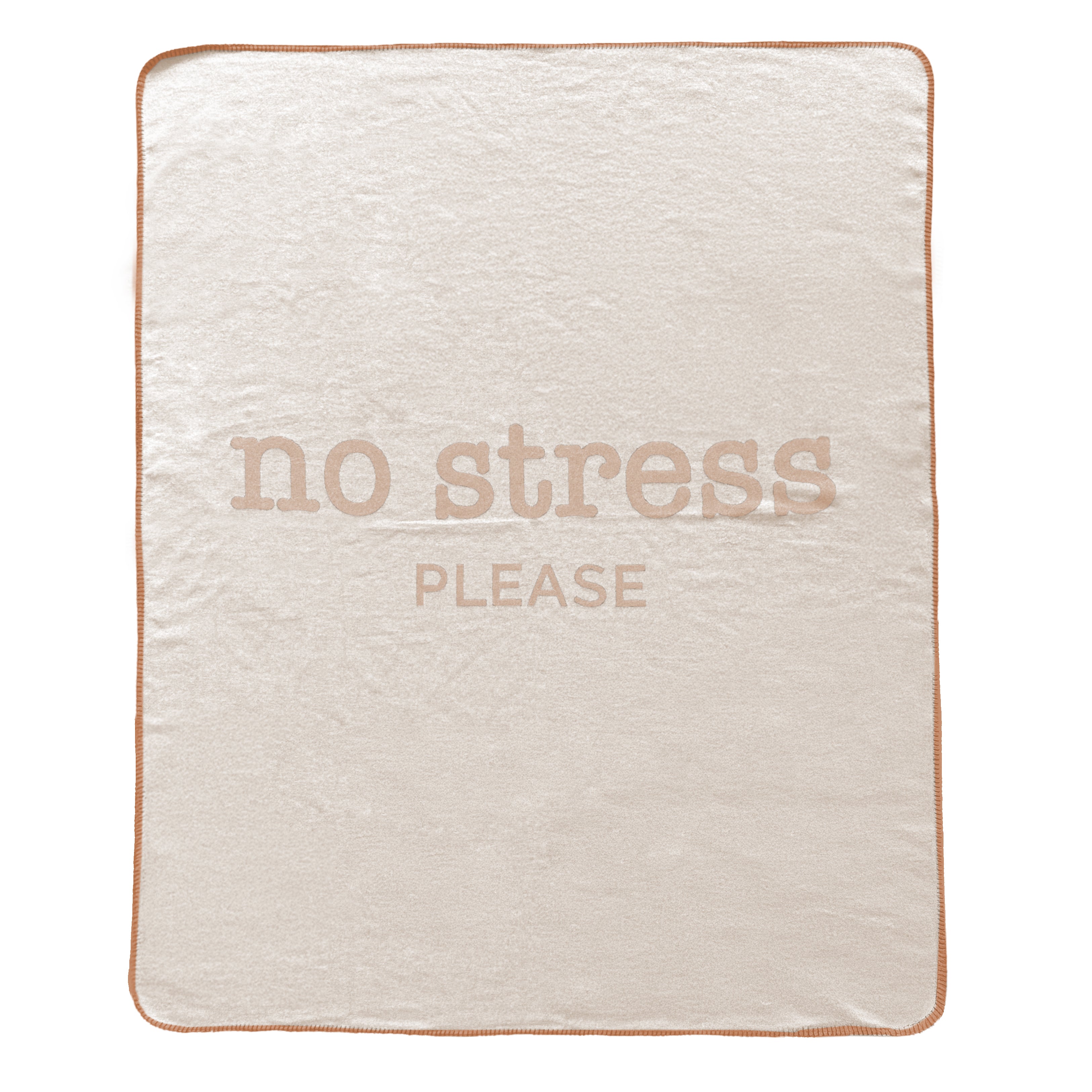 Plaid in Lana Cotta con Scritta - No Stress