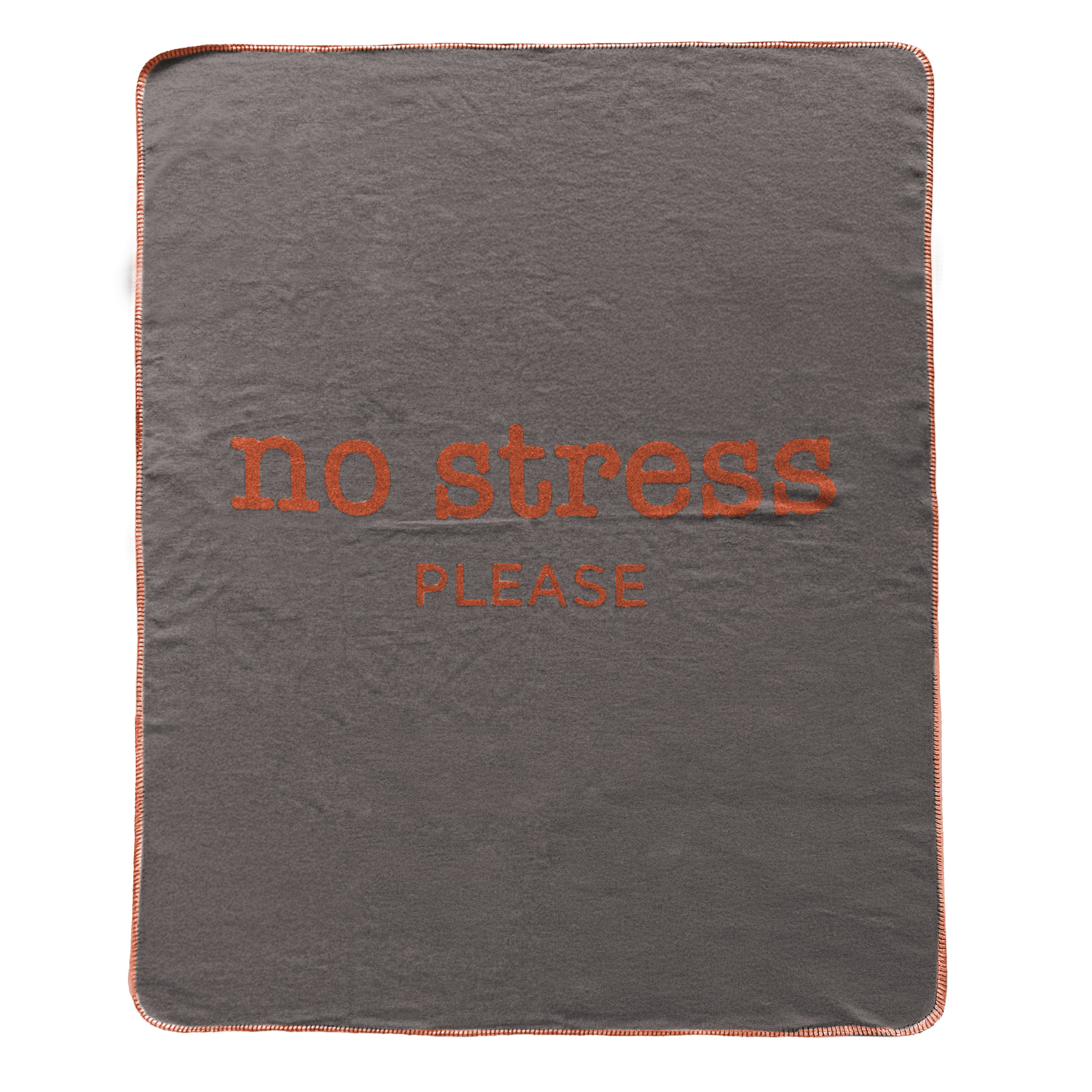 Plaid in Lana Cotta con Scritta - No Stress