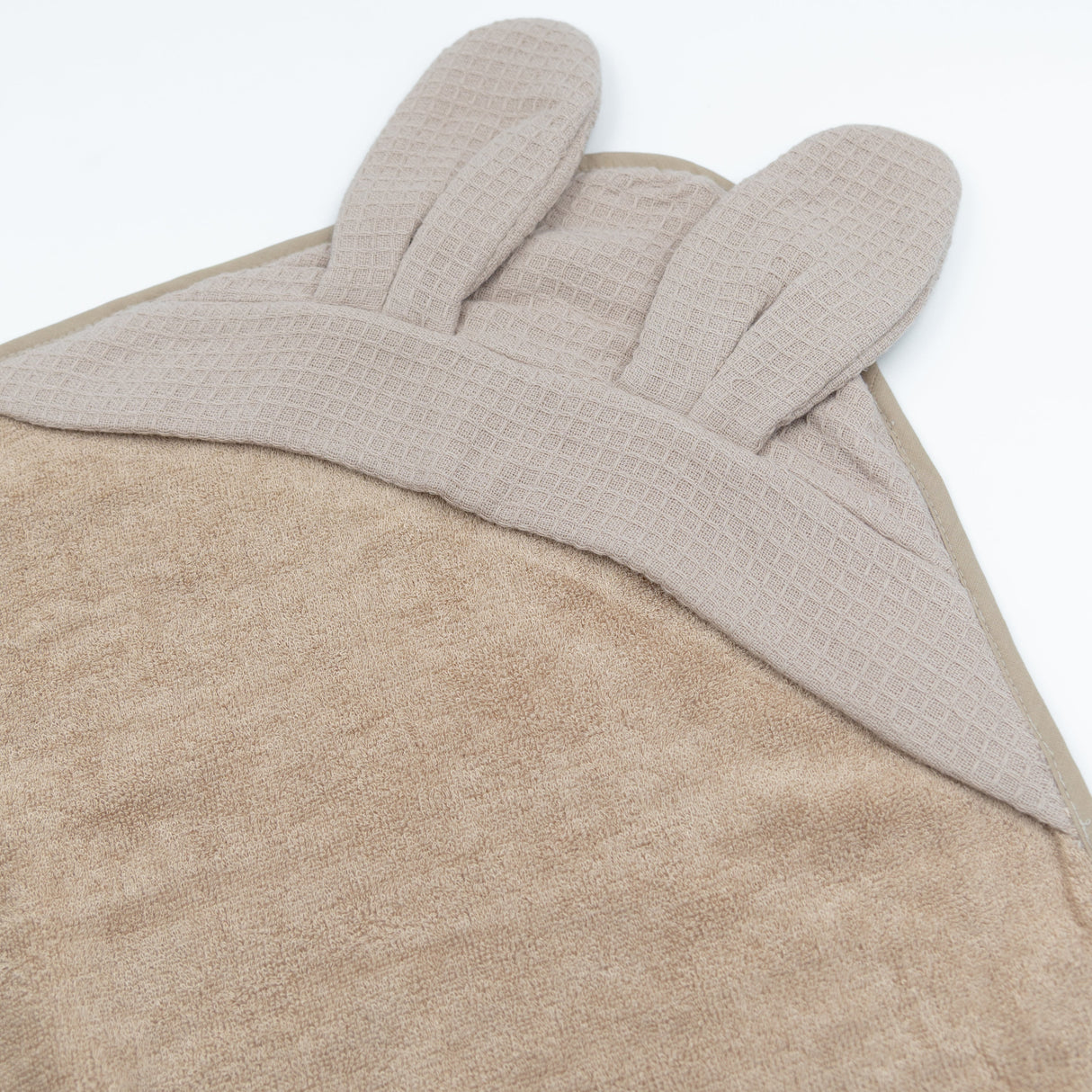 Set Asciugamano Triangolo e Guantino in Bambù Organico - Waffle