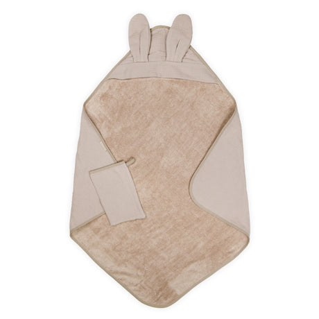 Set Asciugamano Triangolo e Guantino in Bambù Organico - Waffle