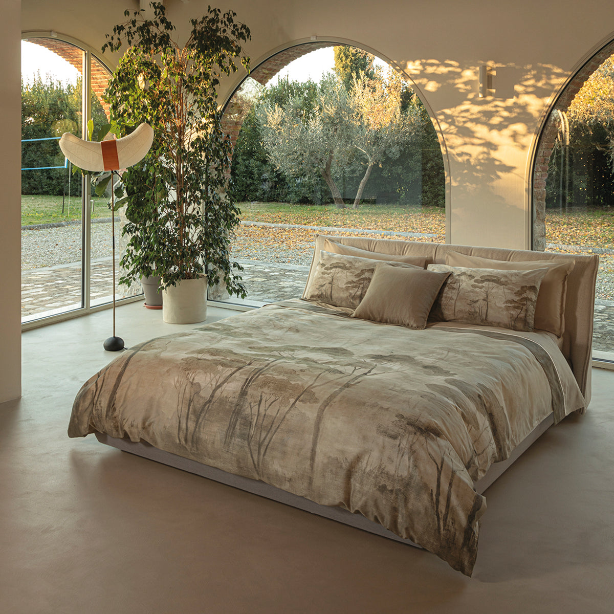 Parure Copripiumino in Raso Di Cotone Fantasia Boschi Incantati - Nemora