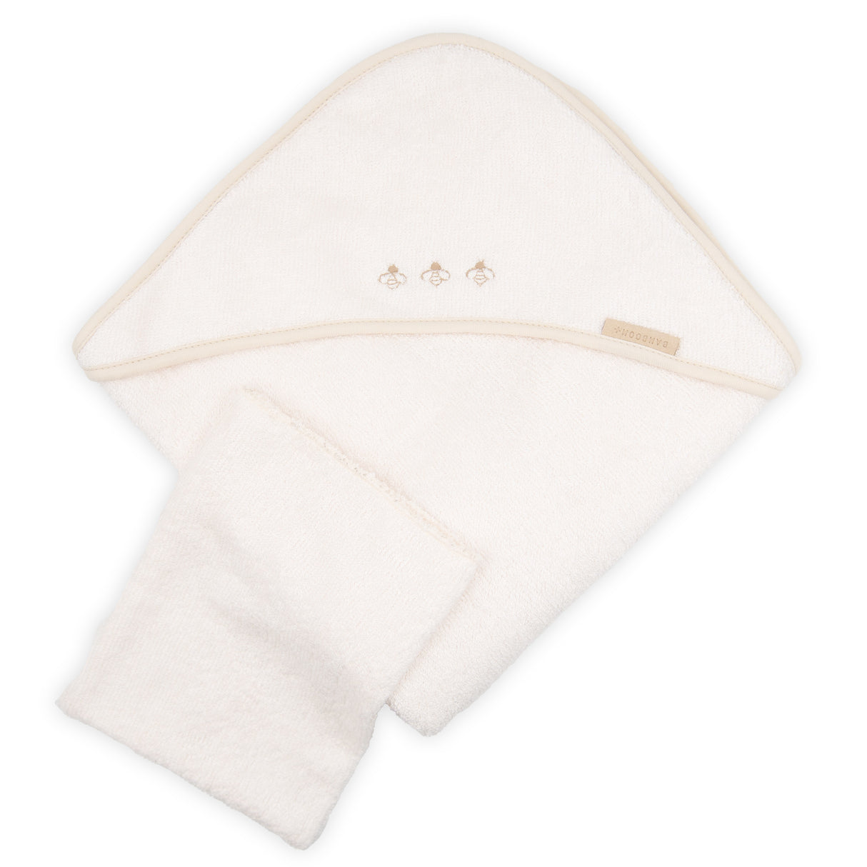 Set Asciugamano Triangolo e Guantino in Bambù Organico - Bees