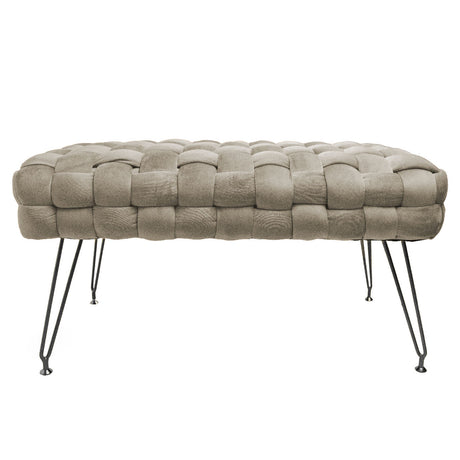 Sgabello Pouf in Multistrato di Pioppo - Ottoman