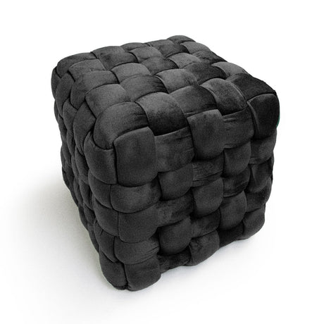 Sgabello Pouf in Multistrato di Pioppo - Ottoman