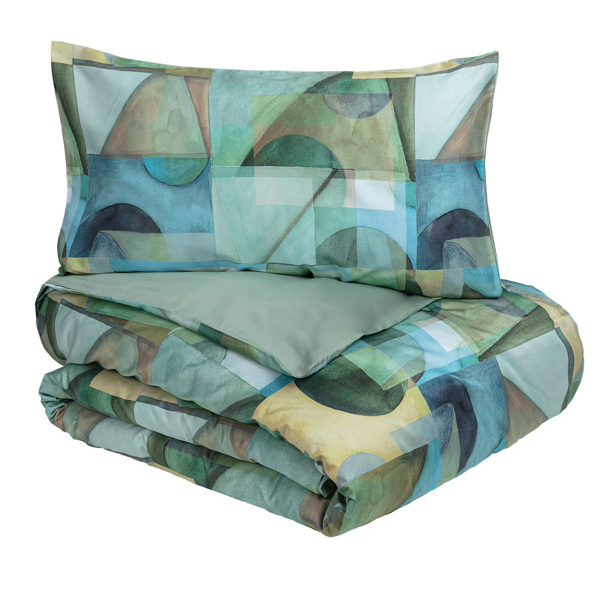 Parure Copripiumino in Percalle di Cotone Fantasia Astratta - Paracas