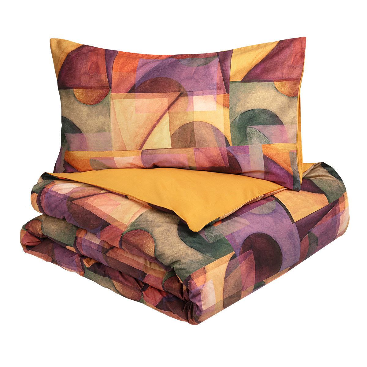 Parure Copripiumino in Percalle di Cotone Fantasia Astratta - Paracas