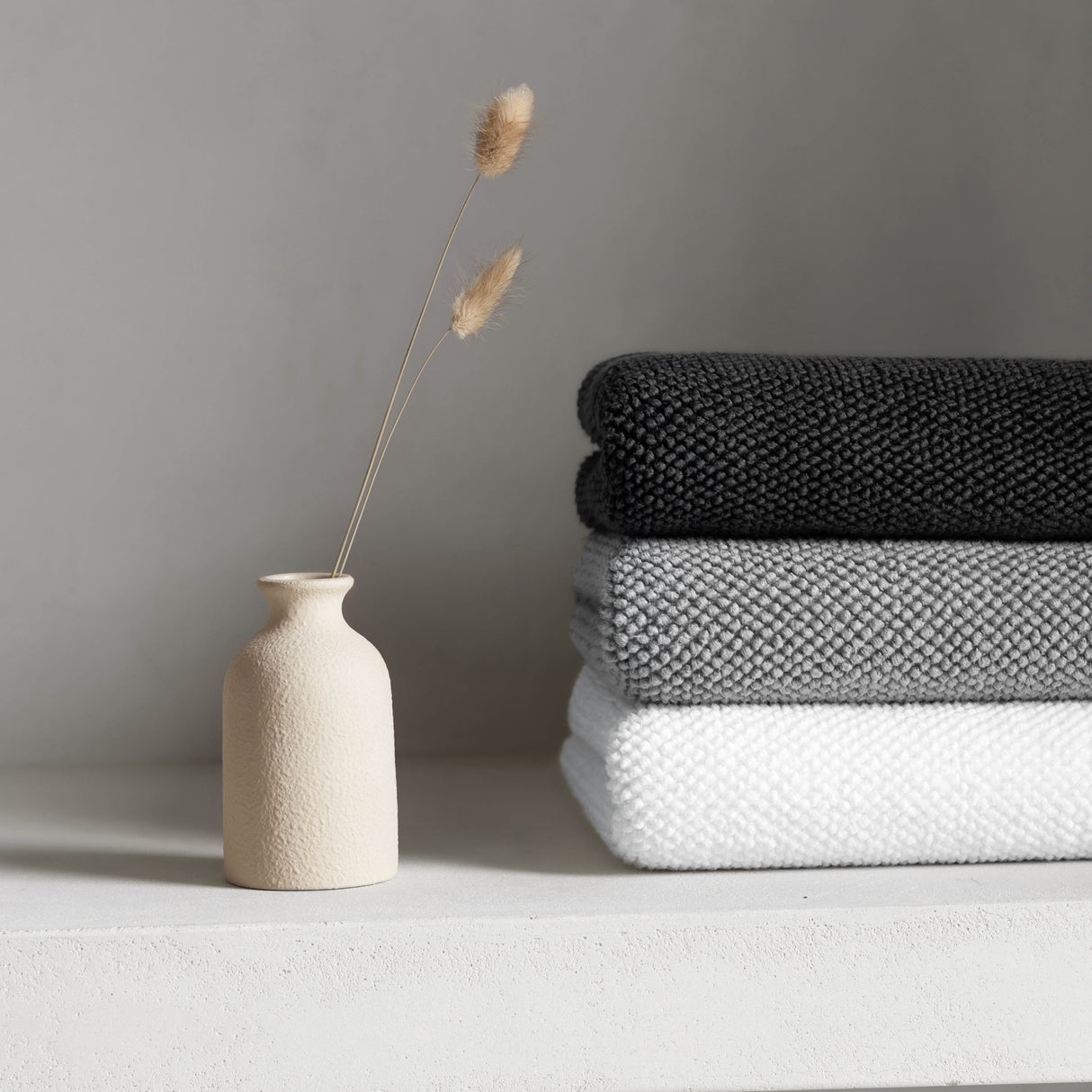 Coordinato Asciugamani in Spugna di Puro Cotone - Pearls