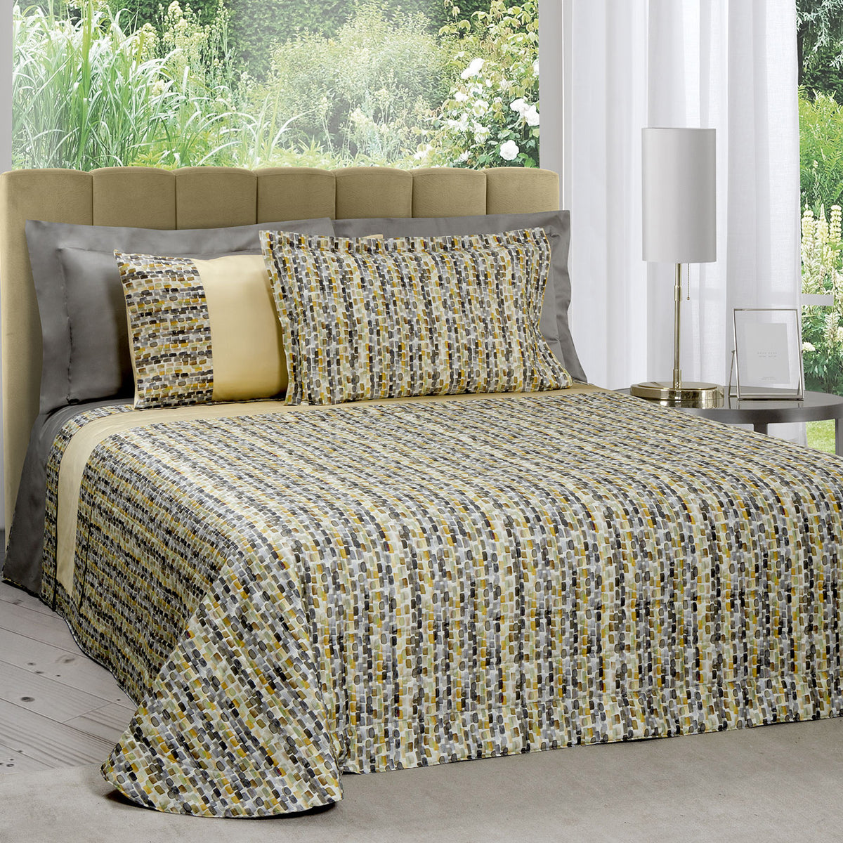 Creole Home Trapuntino Leggero Marrakesh 220x270 Cm – Raso Di Cotone 100% Made In Italy, Imbottitura 100 G/mq, Mezza Stagione