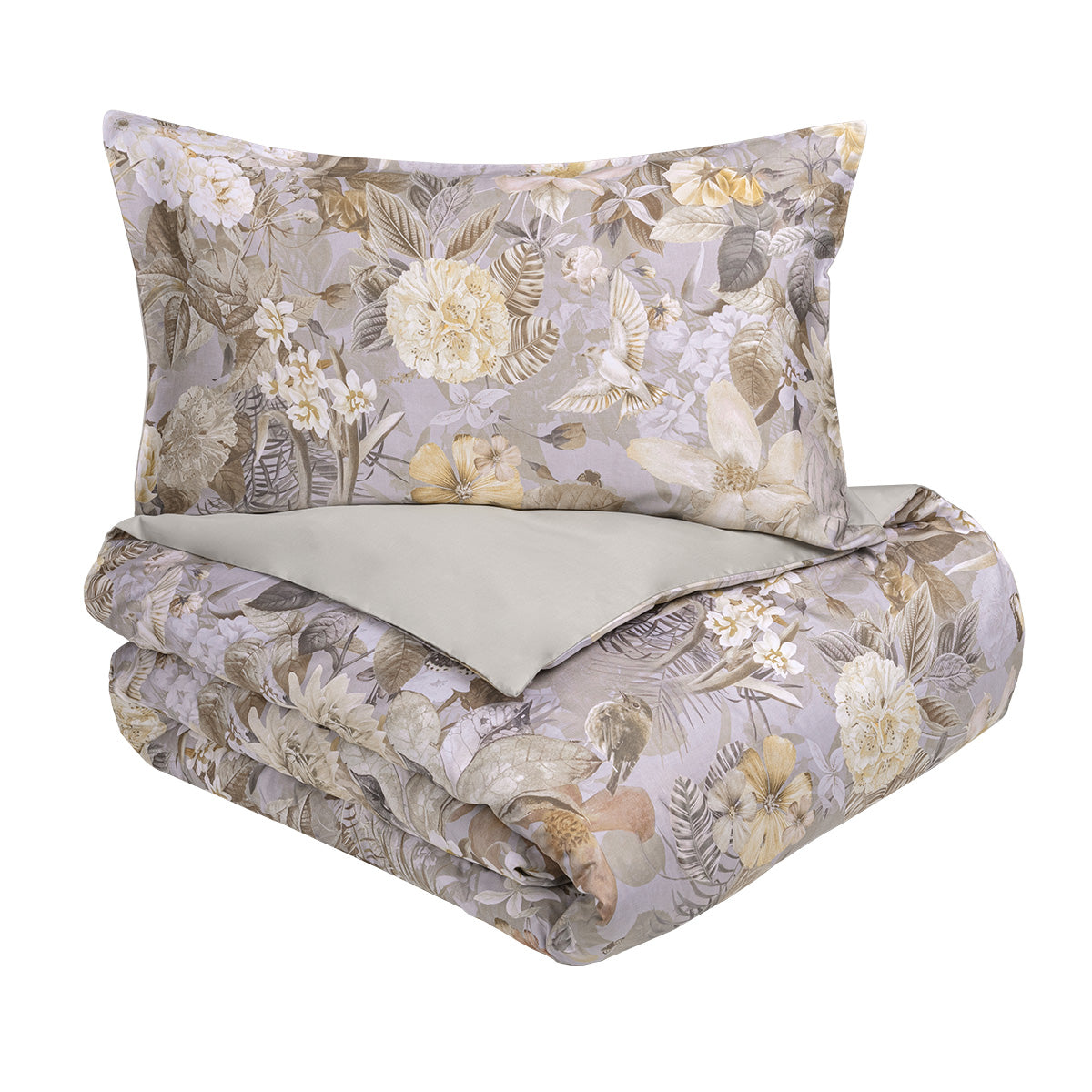 Parure Copripiumino in Raso Di Cotone Fantasia Floreale - Protea