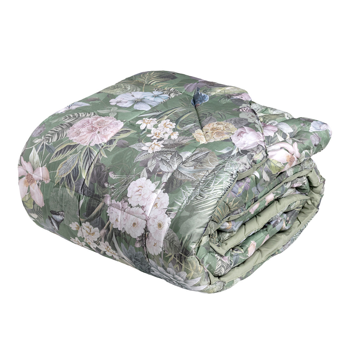 Trapunta in Raso di Puro Cotone Fantasia Floreale - Protea