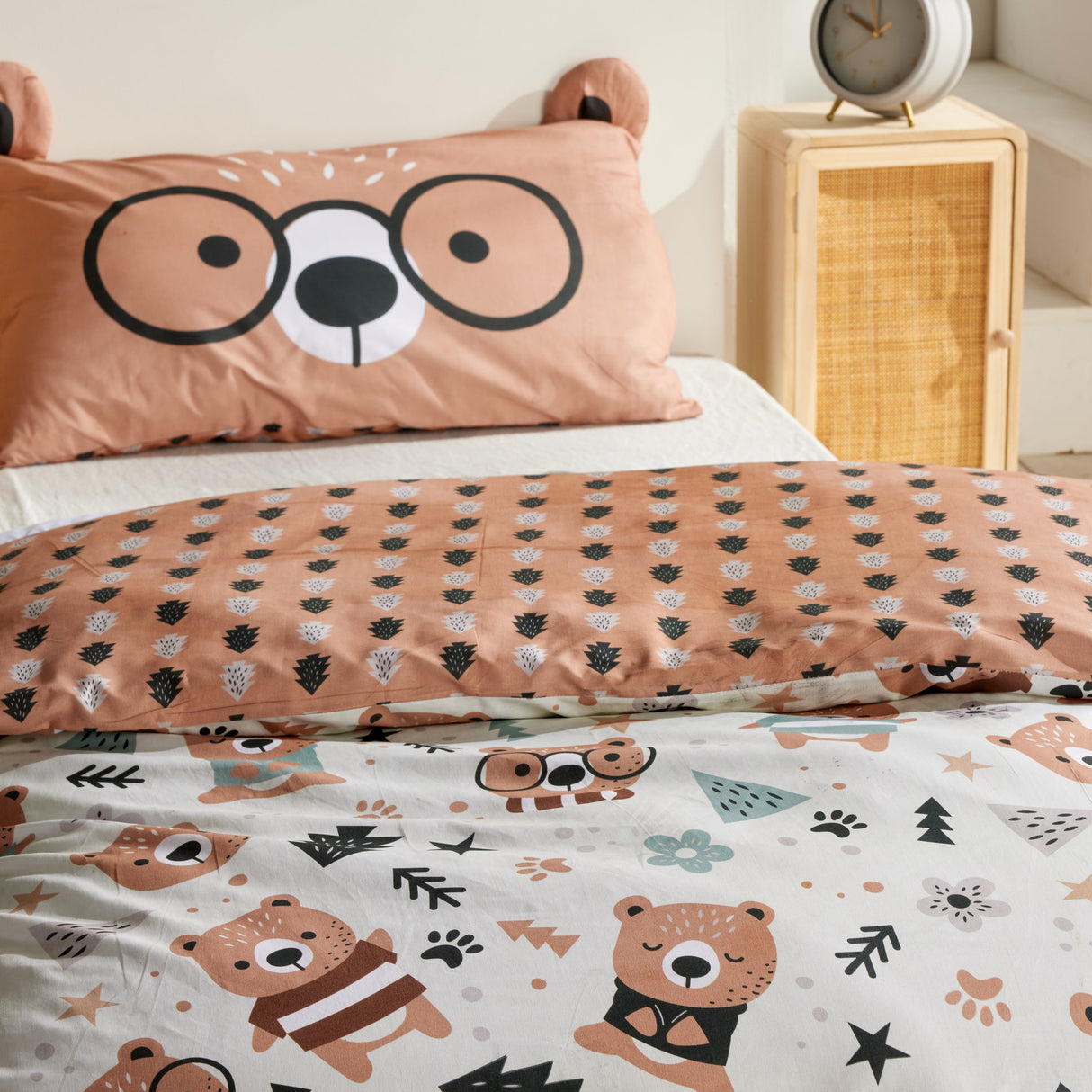 Parure Copripiumino in Puro Cotone Doubleface - Puh