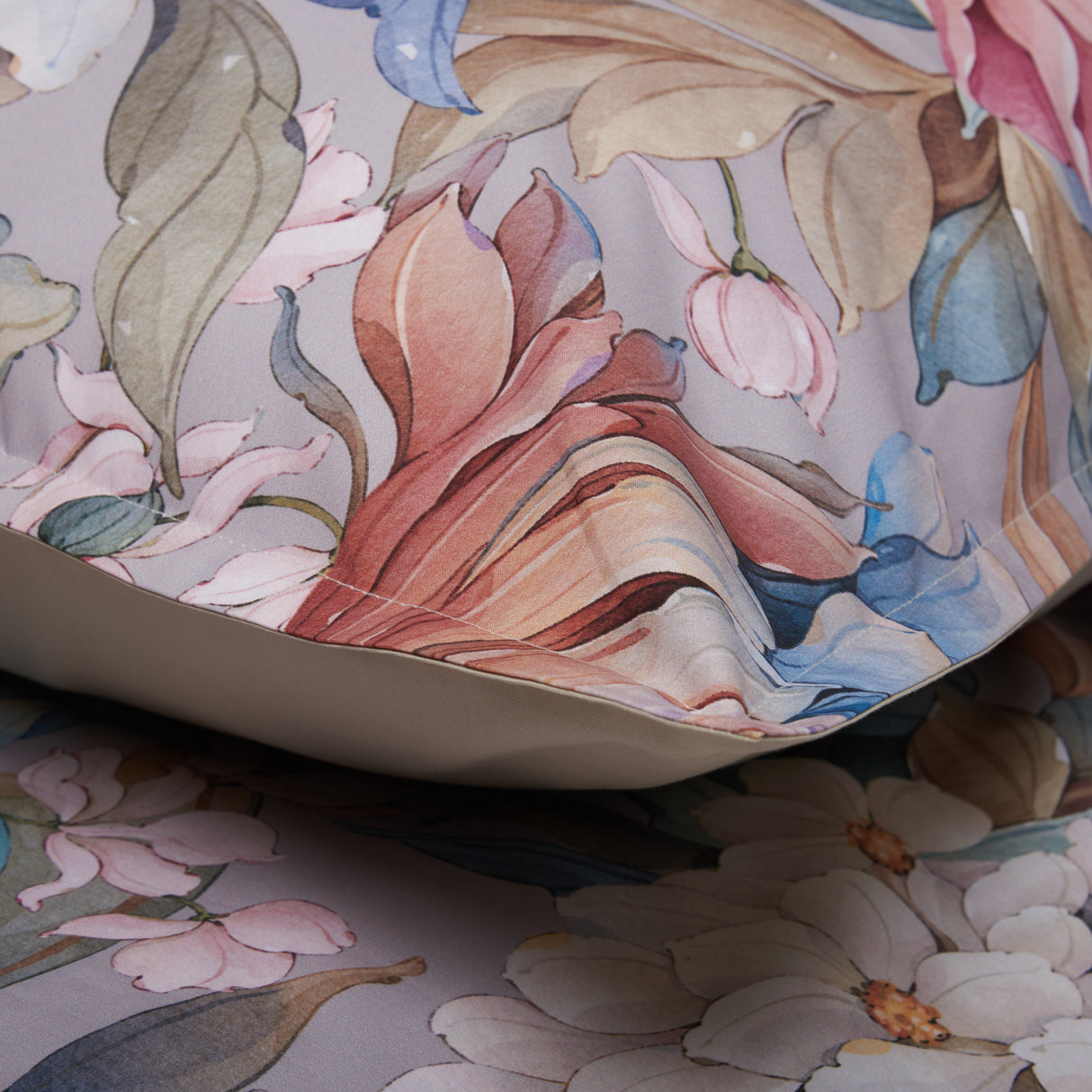 Completo Lenzuola in Percalle di Cotone Fantasia Floreale - Rosalia