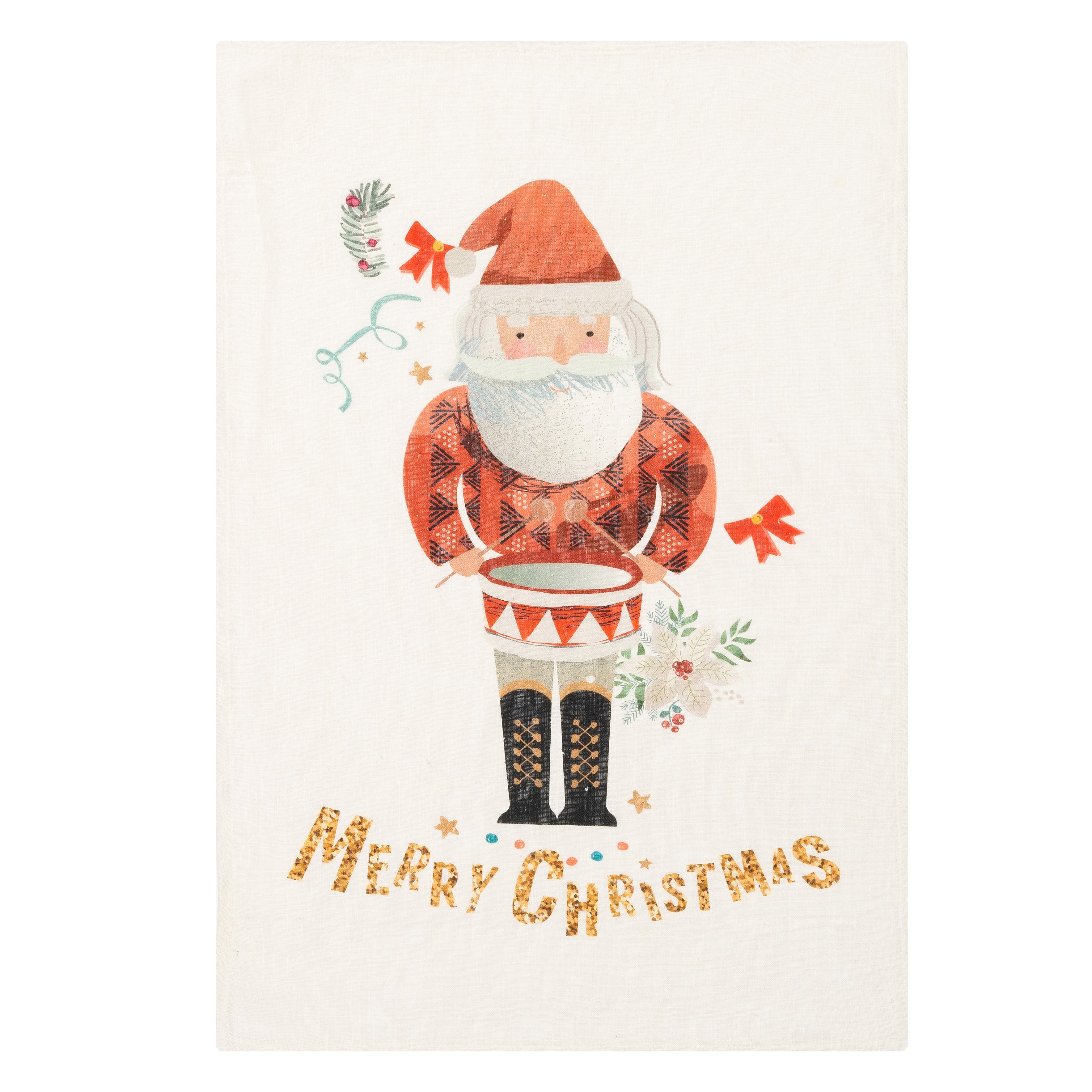 Canovaccio in Puro Lino - Babbo Natale