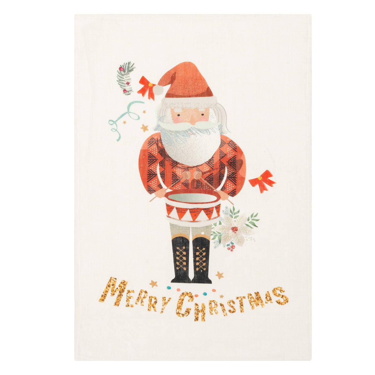 Canovaccio in Puro Lino - Babbo Natale