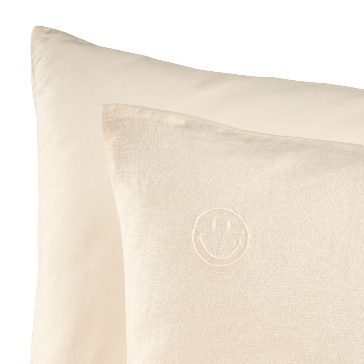 Parure Copripiumino in Lino e Cotone con Ricamo - Face