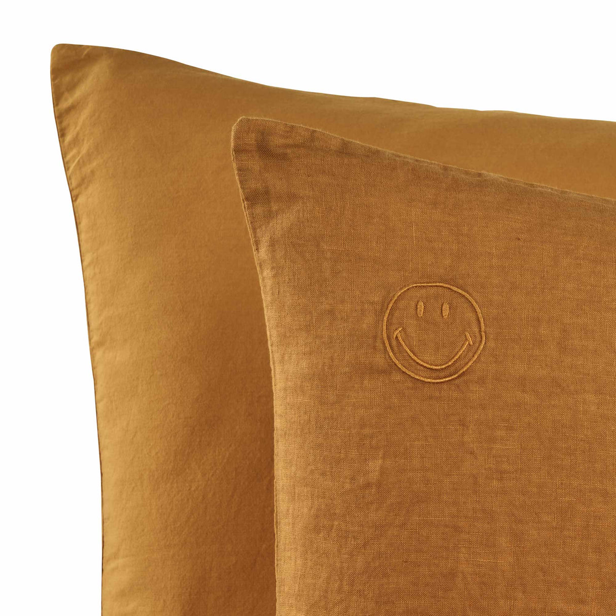 Parure Copripiumino in Lino e Cotone con Ricamo - Face