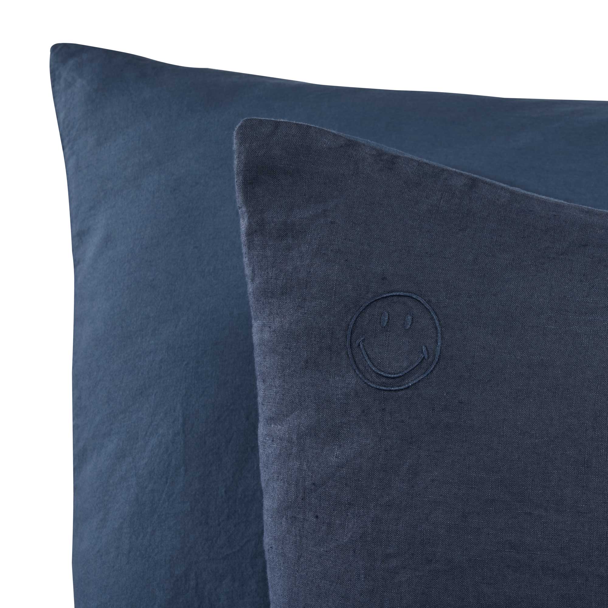 Parure Copripiumino in Lino e Cotone con Ricamo - Face