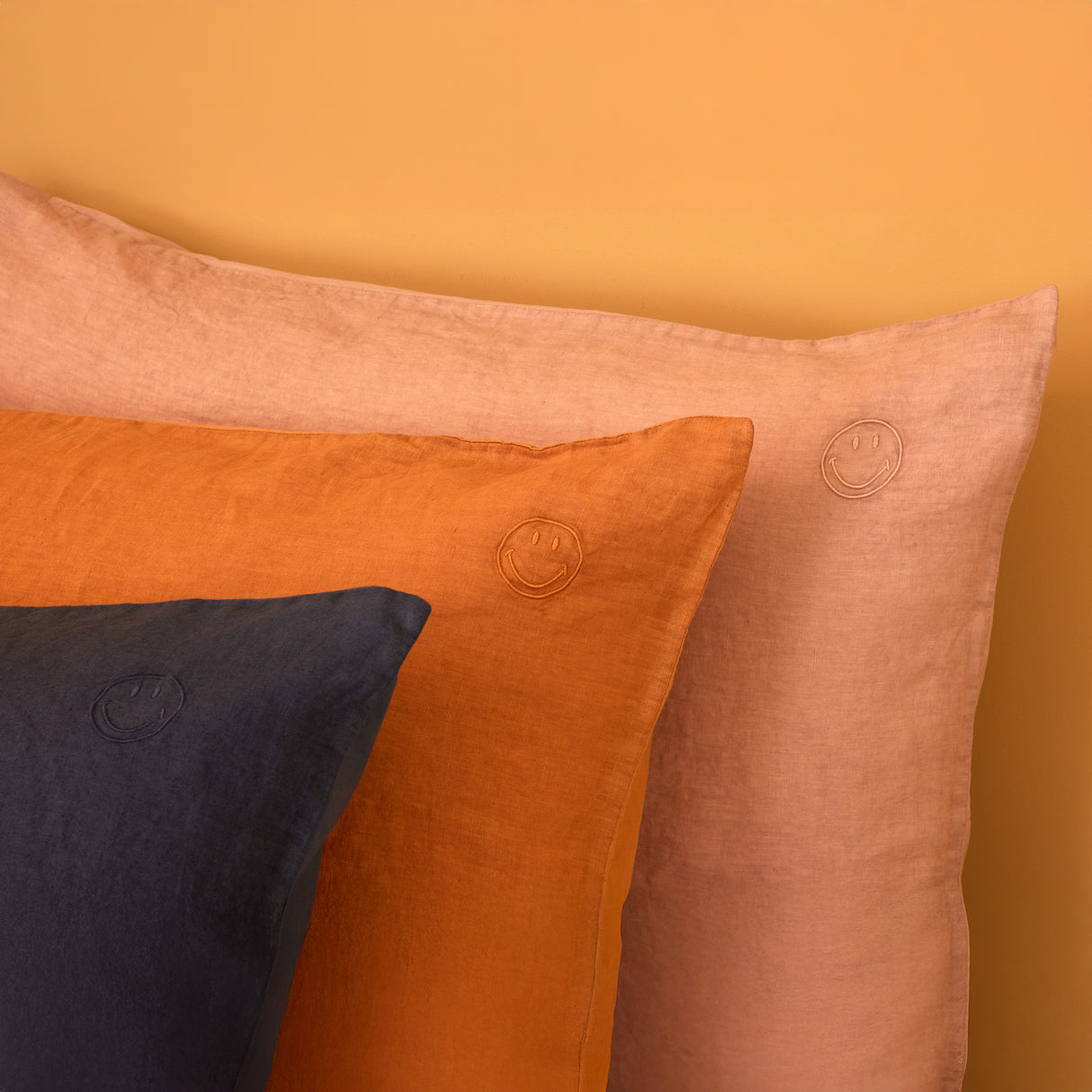 Parure Copripiumino in Lino e Cotone con Ricamo - Face