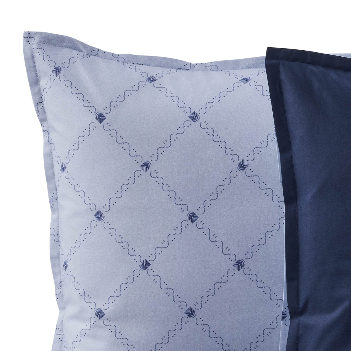 Parure Copripiumino in Percalle di Cotone con Ricamo - Pattern