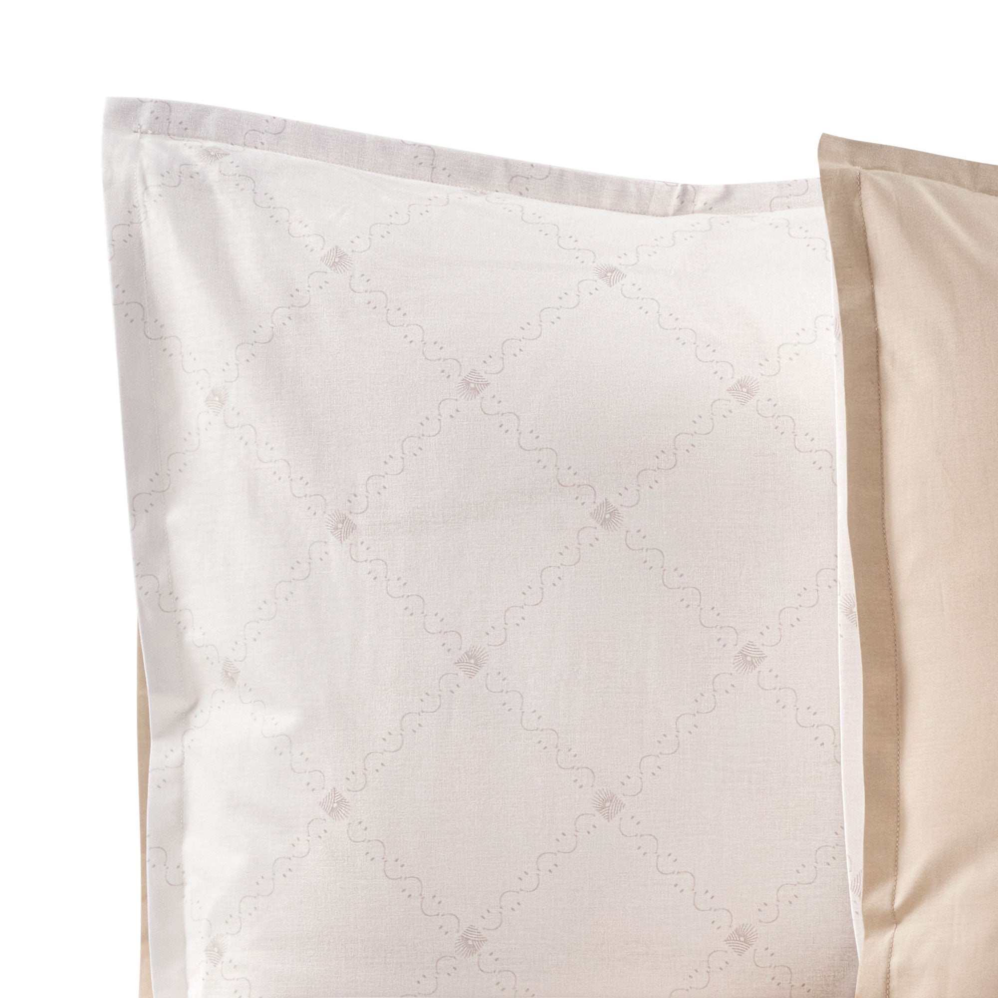 Parure Copripiumino in Percalle di Cotone con Ricamo - Pattern