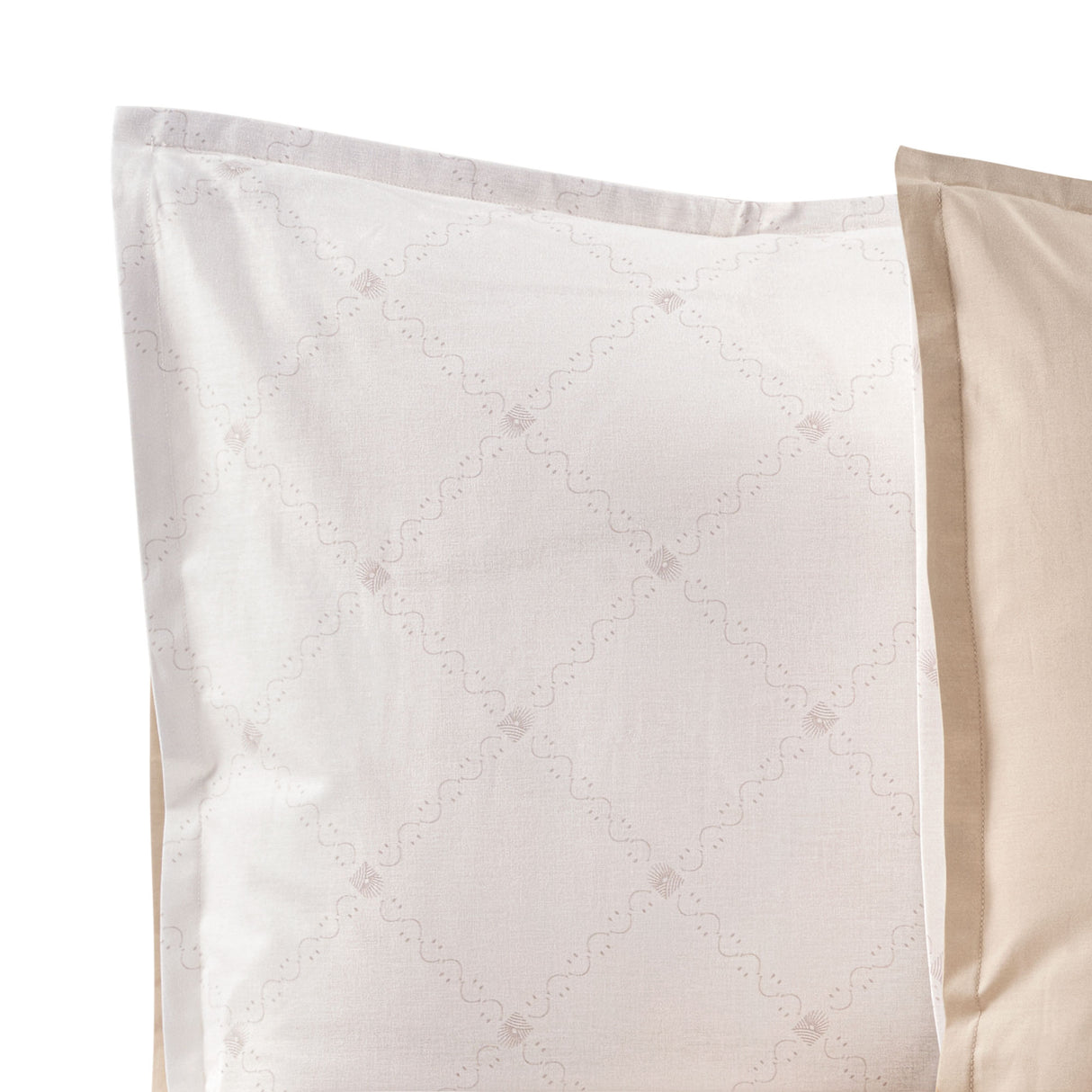 Parure Copripiumino in Percalle di Cotone con Ricamo - Pattern