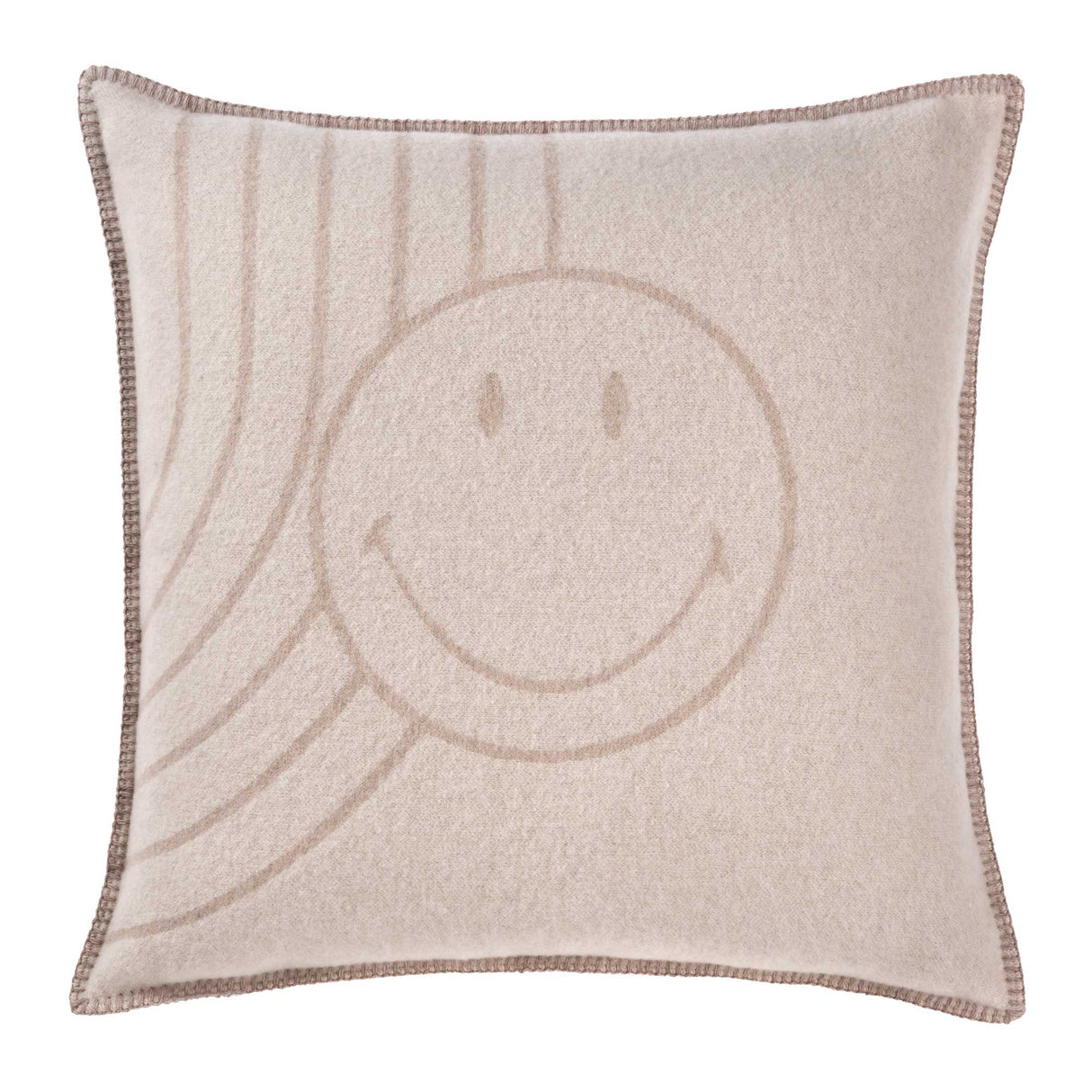 Copricuscino in Lana con Lavorazione Jacquard - Face