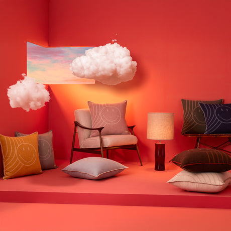 Copricuscino in Lana con Lavorazione Jacquard - Face