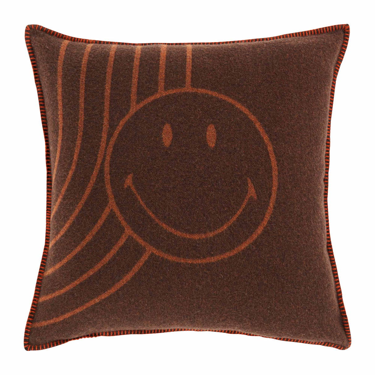 Copricuscino in Lana con Lavorazione Jacquard - Face