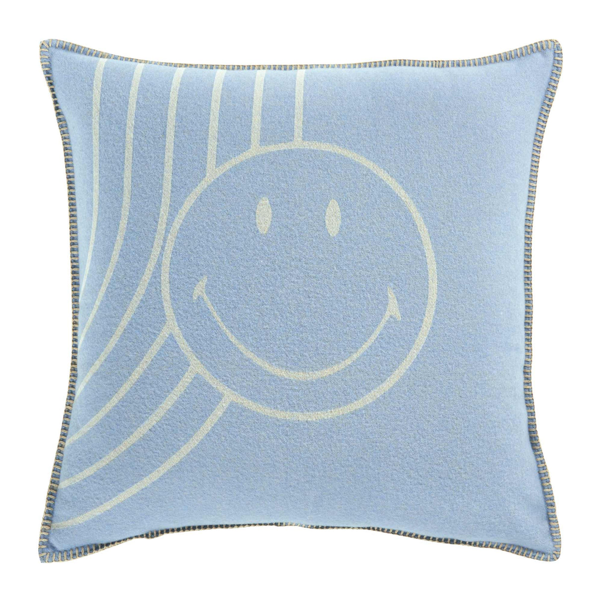 Copricuscino in Lana con Lavorazione Jacquard - Face