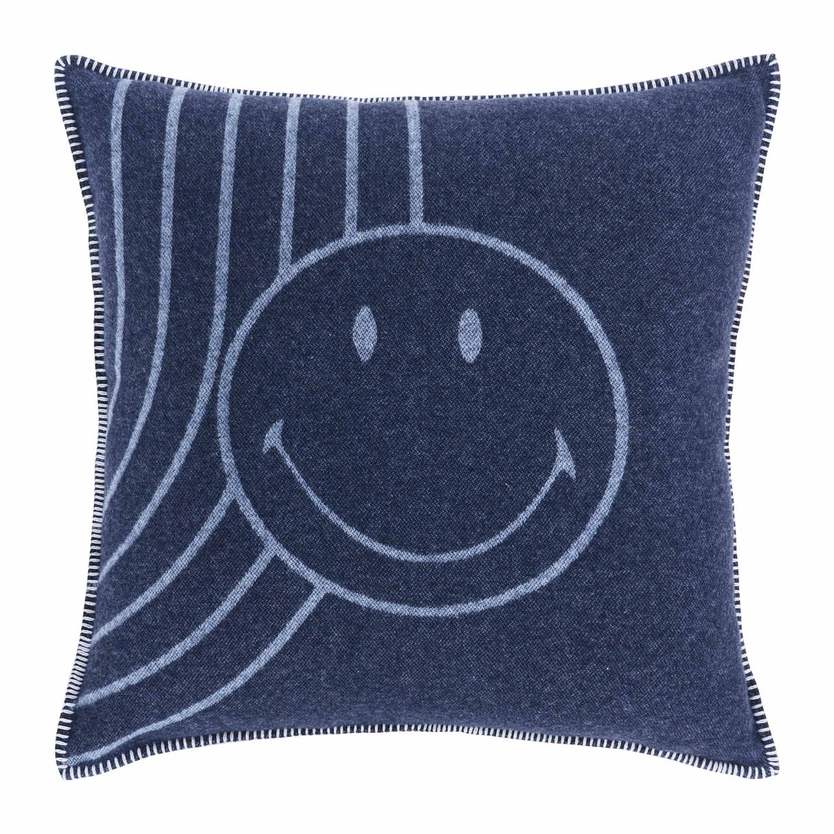 Copricuscino in Lana con Lavorazione Jacquard - Face