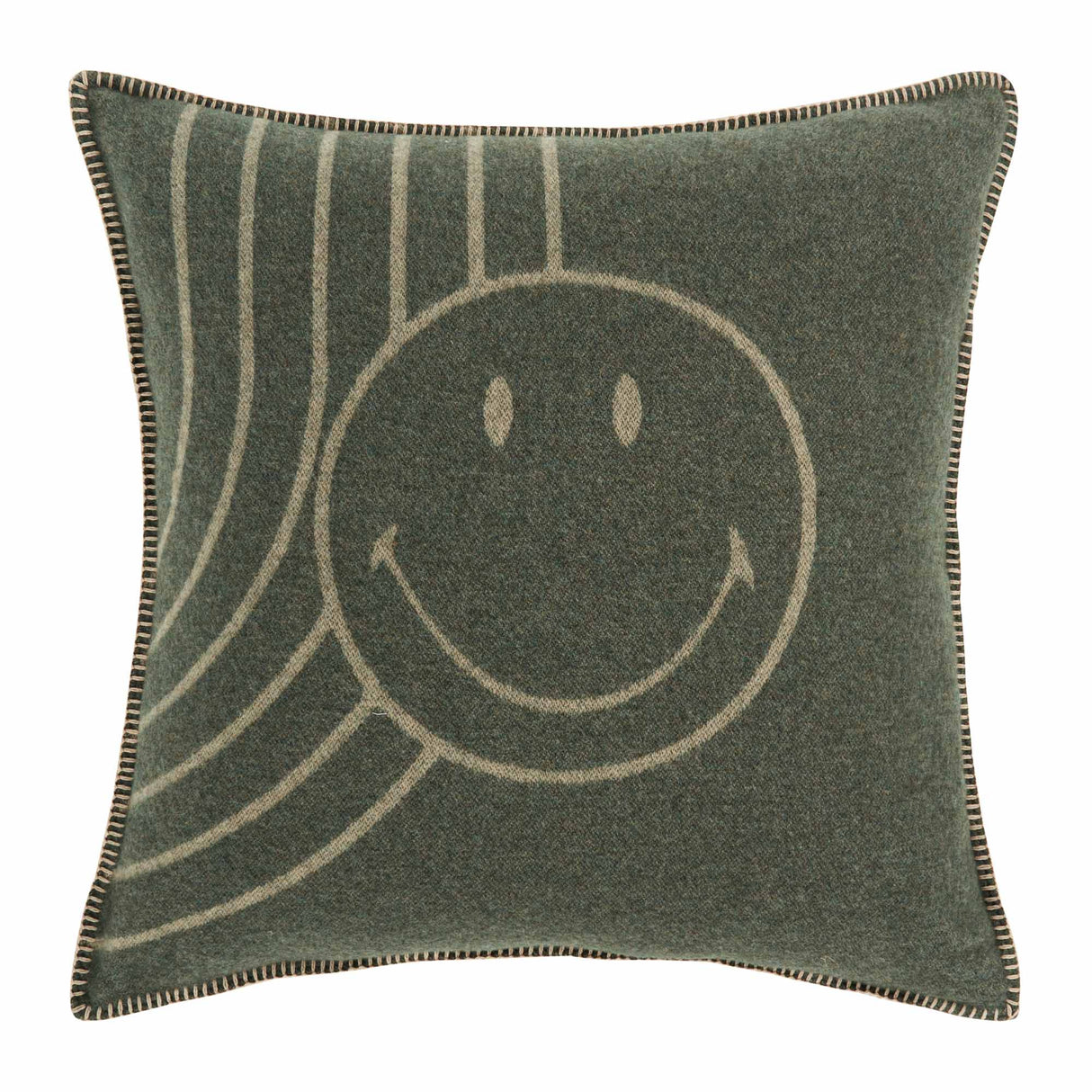 Copricuscino in Lana con Lavorazione Jacquard - Face