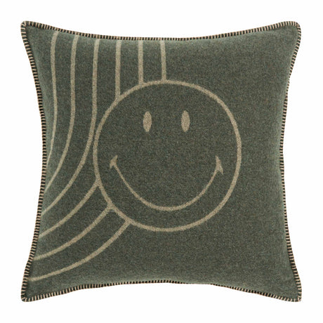 Copricuscino in Lana con Lavorazione Jacquard - Face