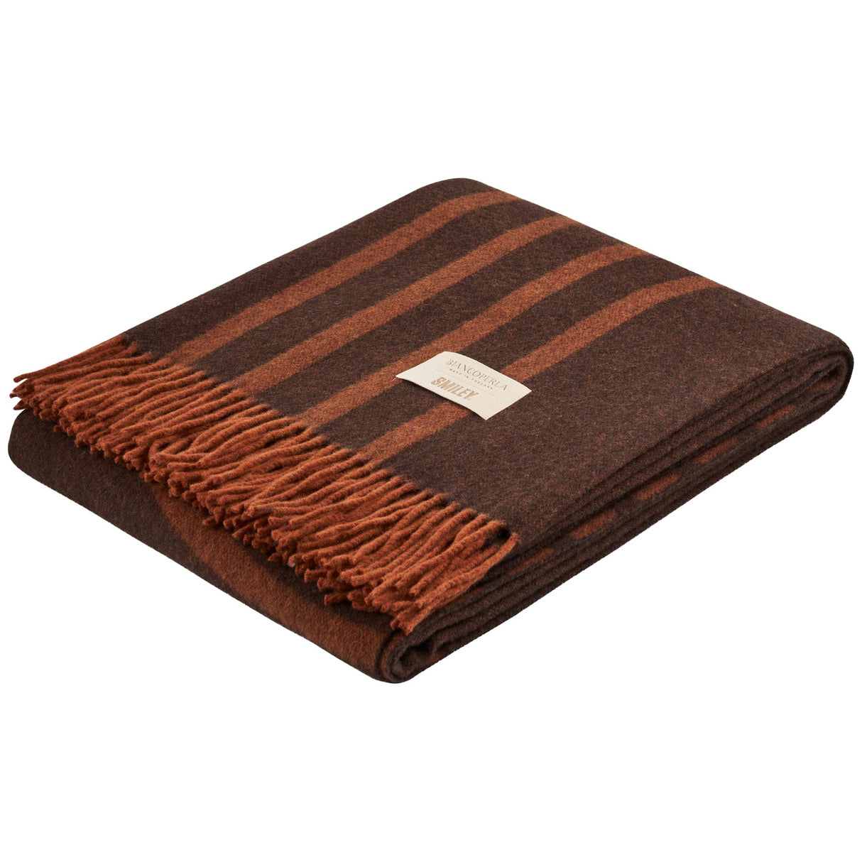 Plaid in Lana con Lavorazione Jacquard - Face