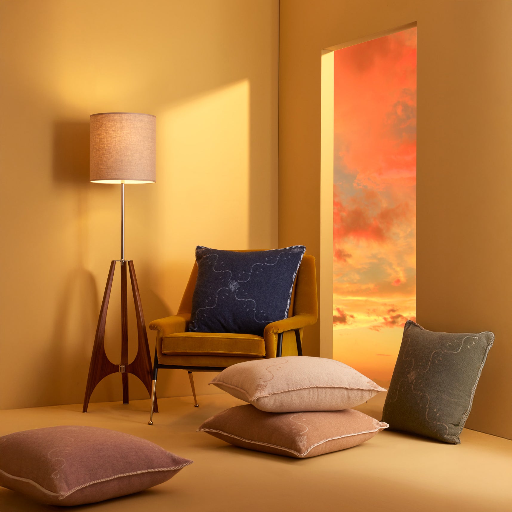 Copricuscino in Lana con Lavorazione Jacquard - Pattern