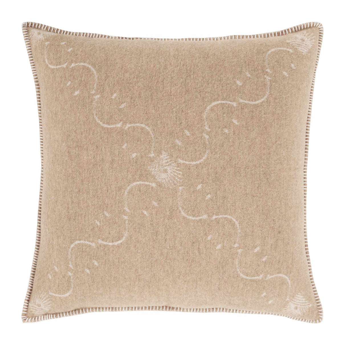 Copricuscino in Lana con Lavorazione Jacquard - Pattern