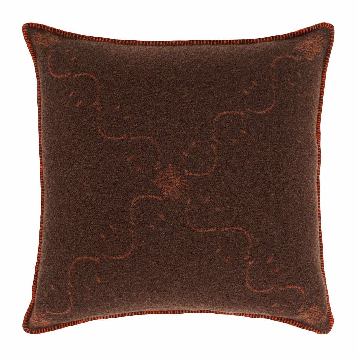 Copricuscino in Lana con Lavorazione Jacquard - Pattern