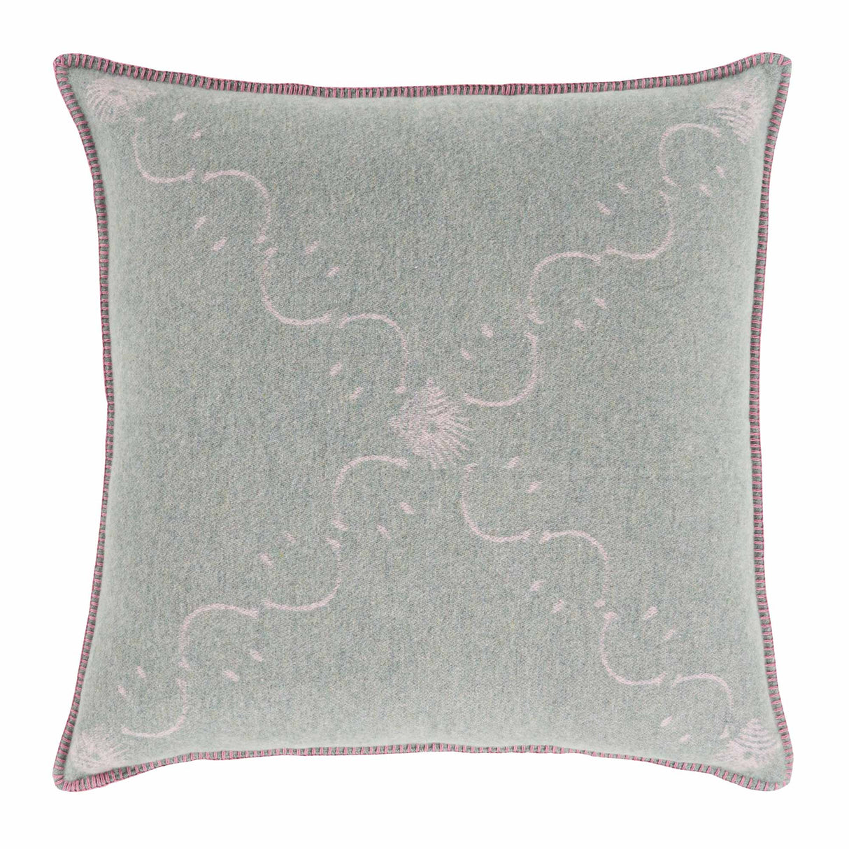 Copricuscino in Lana con Lavorazione Jacquard - Pattern