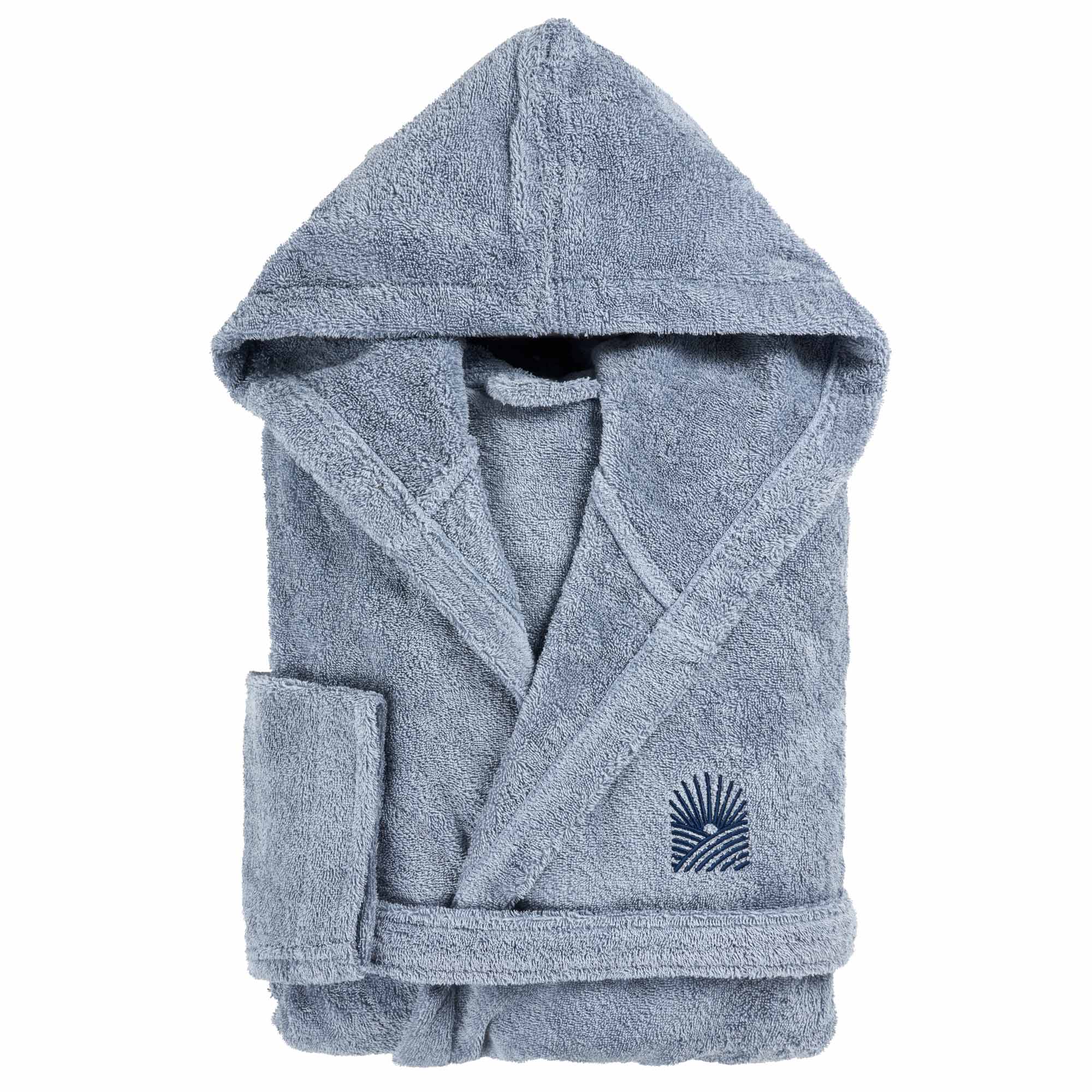 Accappatoio con Cappuccio in Spugna di Cotone - Be Positive