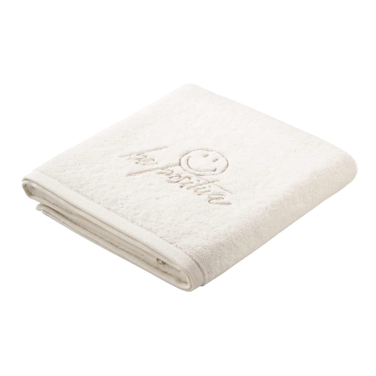 Telo Bagno in Spugna di Cotone Ricamato - Be Positive