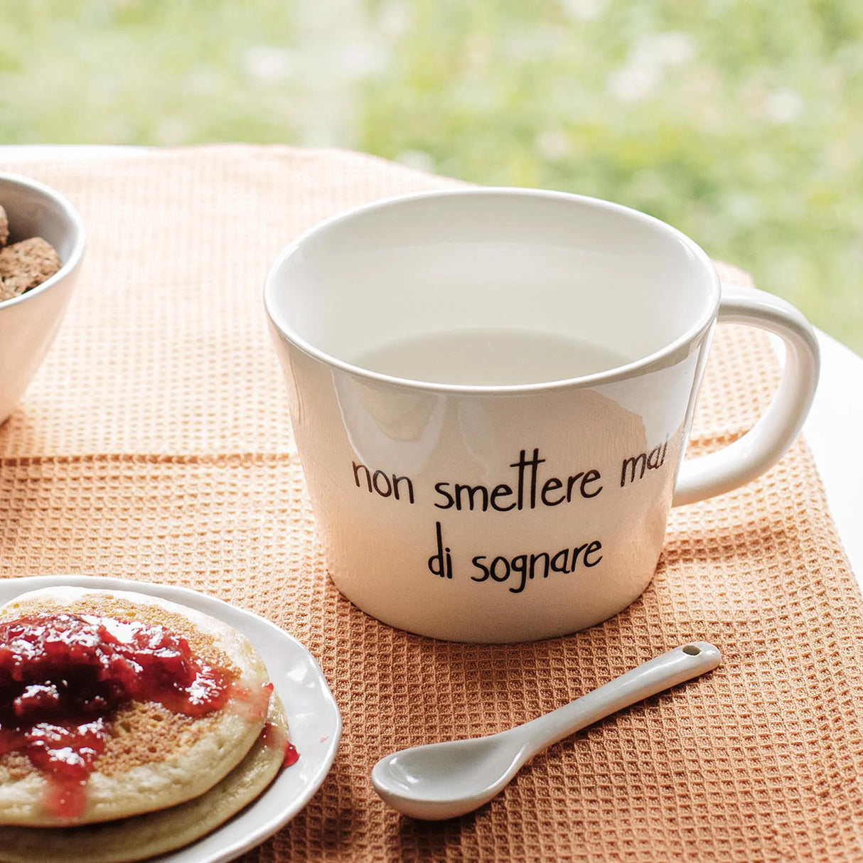 Set 2 Tazze Colazione in Grès - Non Smettere Mai di Sognare