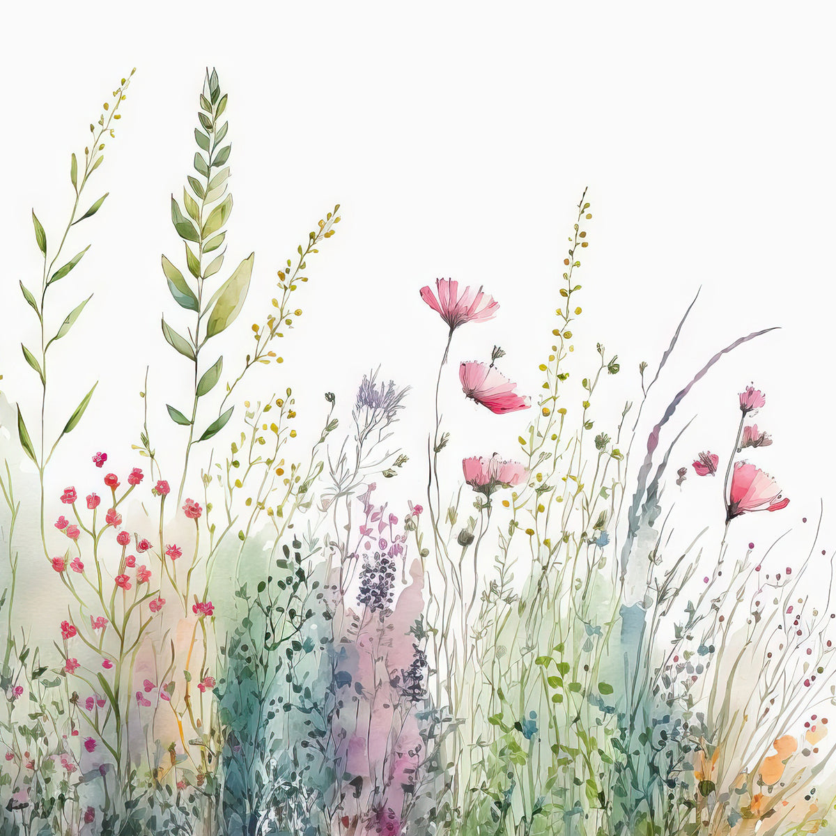 Completo Lenzuola Copriletto in Percalle di Cotone con Stampa Floreale - Eden