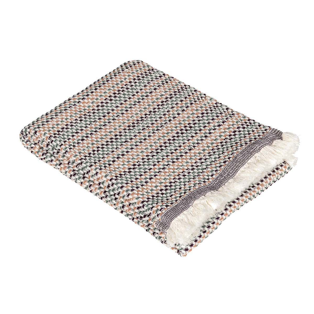 Plaid in Puro Cotone Tinto in Filo - Telaio