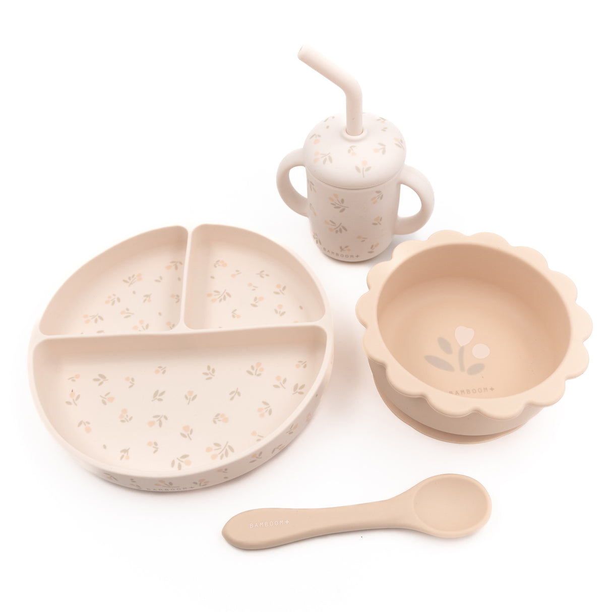 Set da Pranzo da Bambino in Silicone LFGB - Tulips