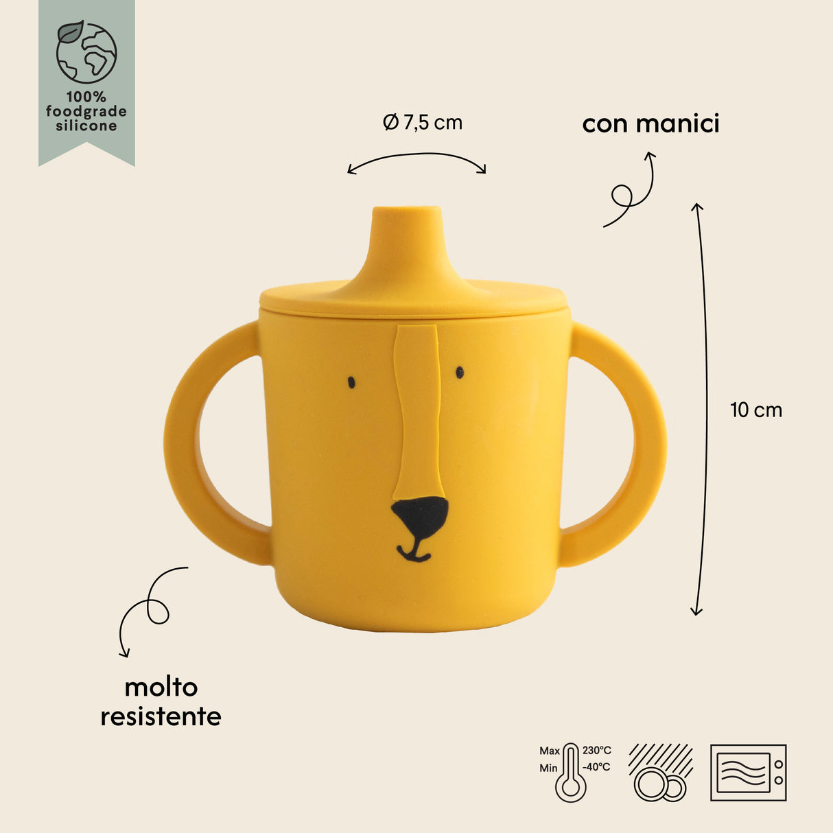Tazza Sippy in Silicone - Mr. Lion