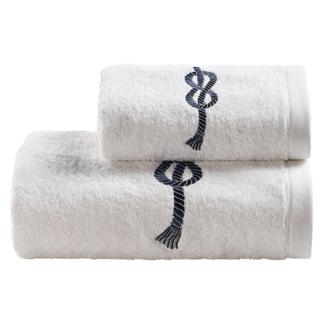 Coppia di Asciugamani in Spugna in Cotone con Ricamo - Vespucci