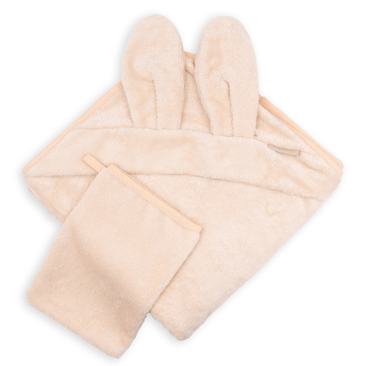 Set Accappatoio a Triangolo da Neonato in Spugna di Bambù Organico con Guanto - Ari