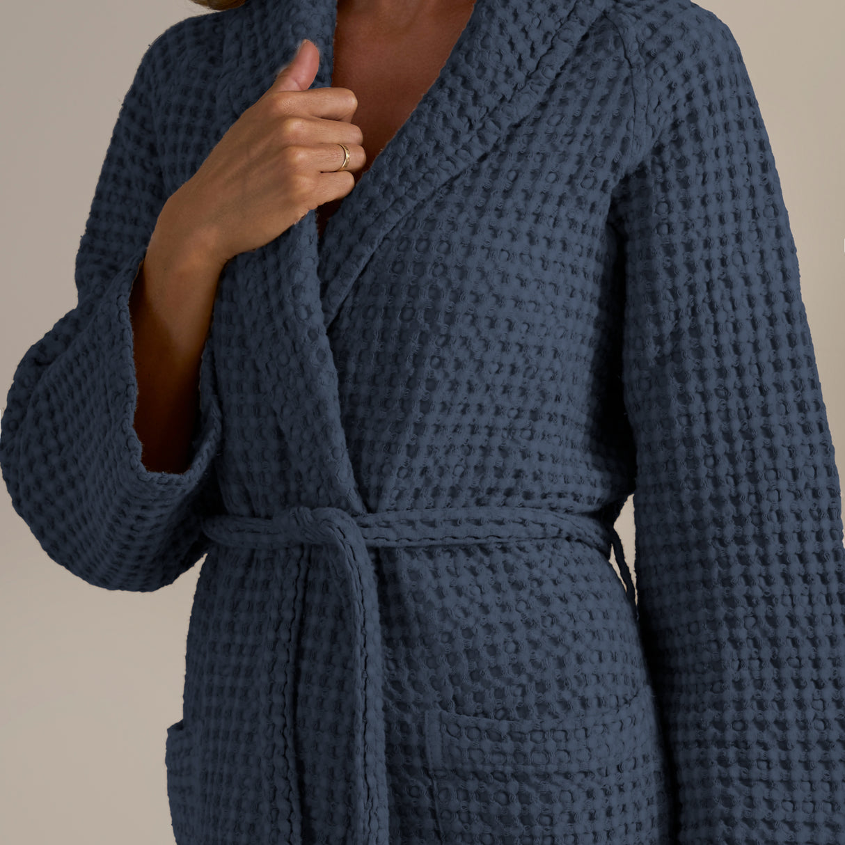 Accappatoio Scialle Nido d'Ape in puro Cotone - Jaspy