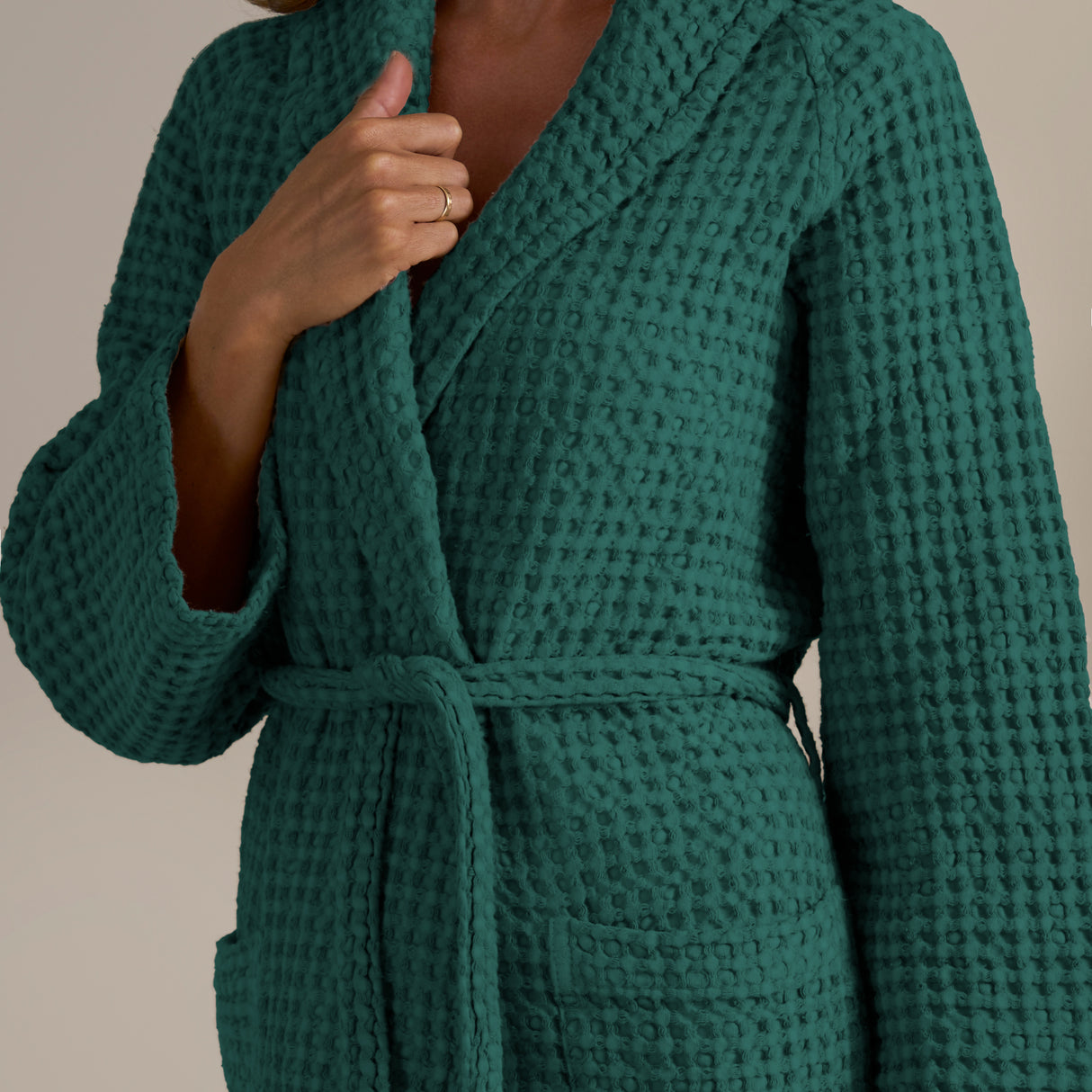 Accappatoio Scialle Nido d'Ape in puro Cotone - Jaspy