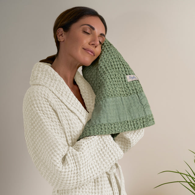 Accappatoio Scialle Nido d'Ape in puro Cotone - Jaspy